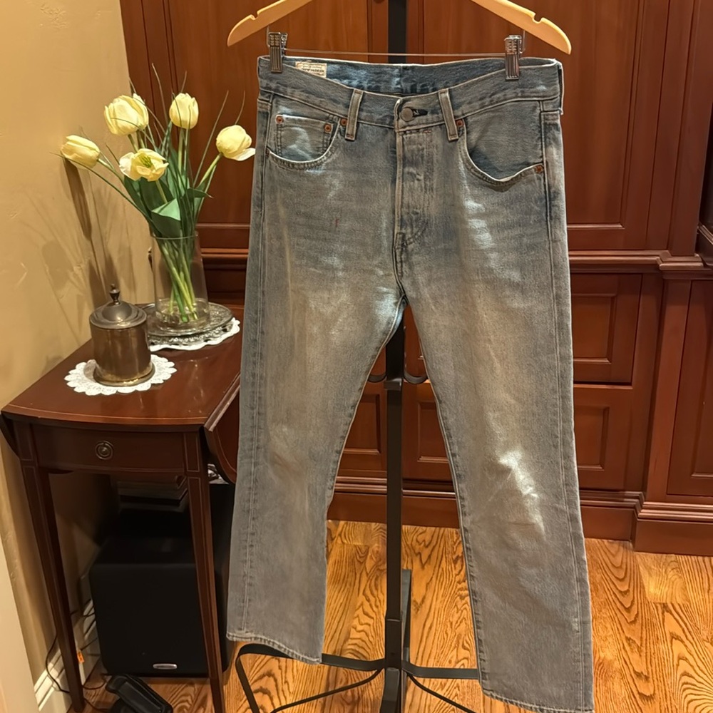 Levi’s Premium 501 Jeans 5 Pocket Men’s 30 x 30 Blue Denim Classic Button Fly